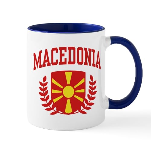 White/Navy Inside - Macedonia Mug