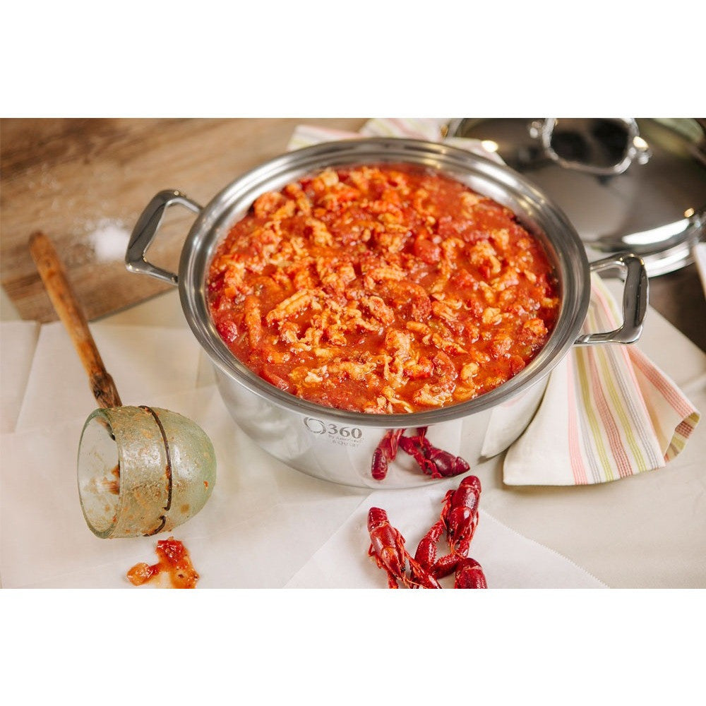 6 Quart Stainless Steel Stockpot with Lid - Perfect for Soups, Stews, Pasta & Large Family Cooking
