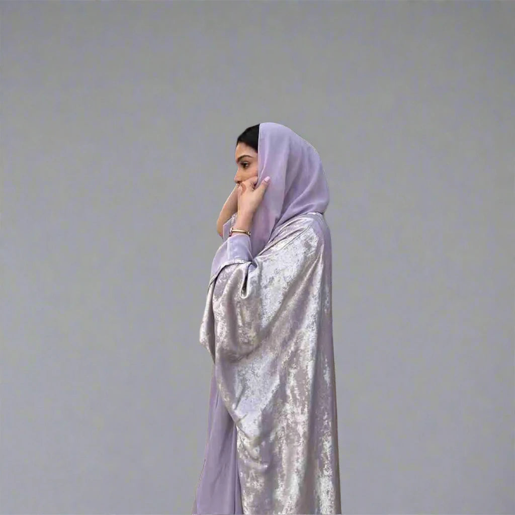 Elegant Muslim Women's Bronzing Cardigan Open Abaya Dress - Modest Islamic Fashion for Prayer, Mosque & Everyday Wear