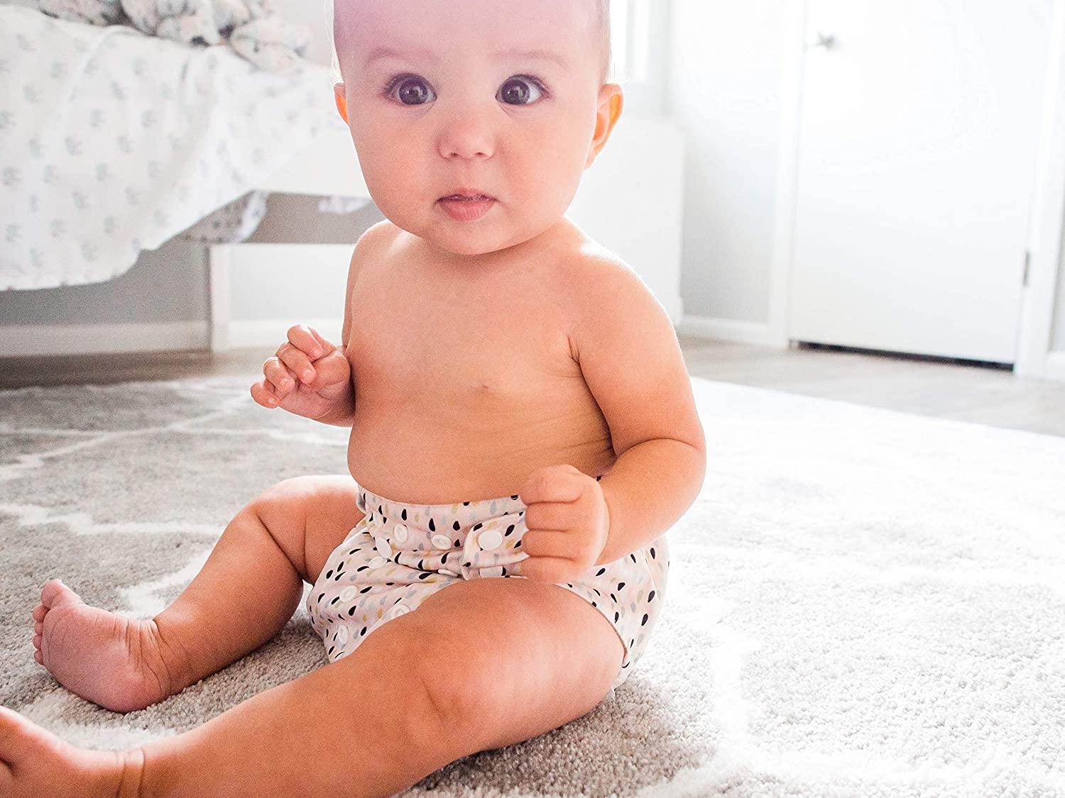 Simple Being Whimsical Print Unisex Reusable Baby Cloth Diapers - Eco-Friendly Washable Cloth Diapers for Newborns & Toddlers - Perfect for Daycare, Travel & Home Use