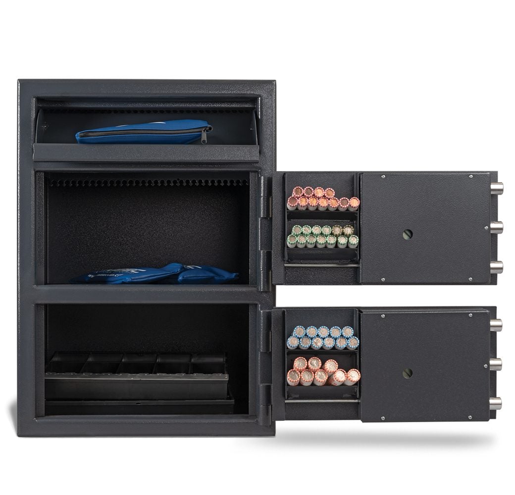AMSEC MM2820 Top Drop ESL Audit Double Door Deposit Safe with ESL Audit Lock - Secure Cash Handling for Retail Stores & Banks