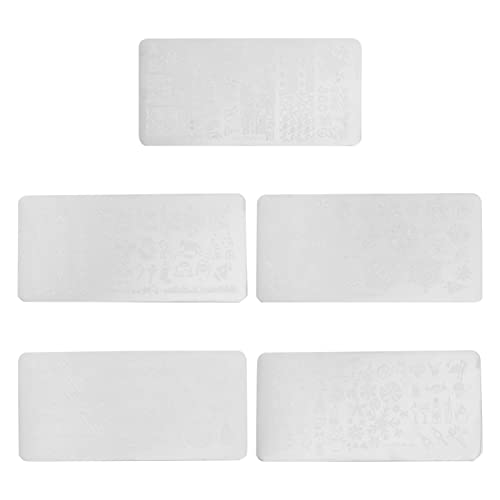 Luxshiny 5-Piece Christmas Nail Art Stamping Plates Set - Holiday Nail Stencils & Stamper Kit for DIY Manicure Decorations | Perfect for Christmas Parties, Gift Giving & Festive Nail Designs