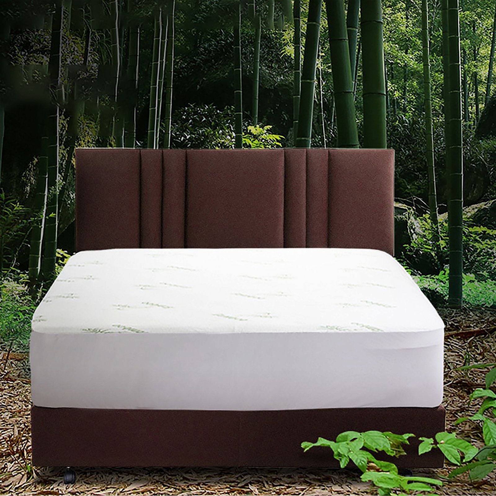 Giselle Bamboo Mattress Protector - Queen Size, Waterproof & Hypoallergenic Bed Cover for Allergy Relief & Comfort - Perfect for Guest Rooms, Kids' Beds & Luxury Hotels