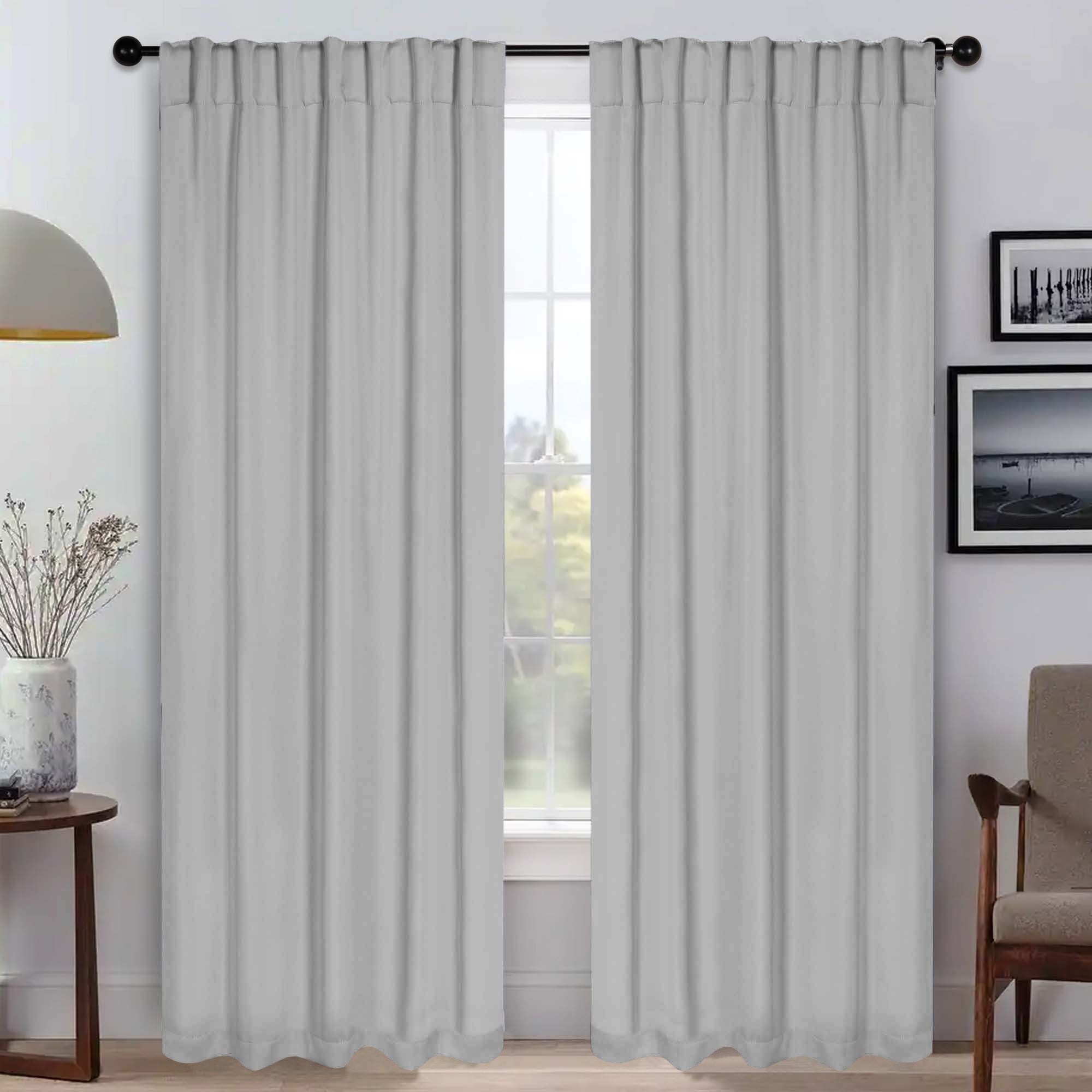 Premium Blackout Curtains for Bedroom - Solid Room Darkening Thermal Insulated Drapes with Back Tabs (Set of 2 Panels) - Perfect for Home Theater, Nursery & Light Sleepers