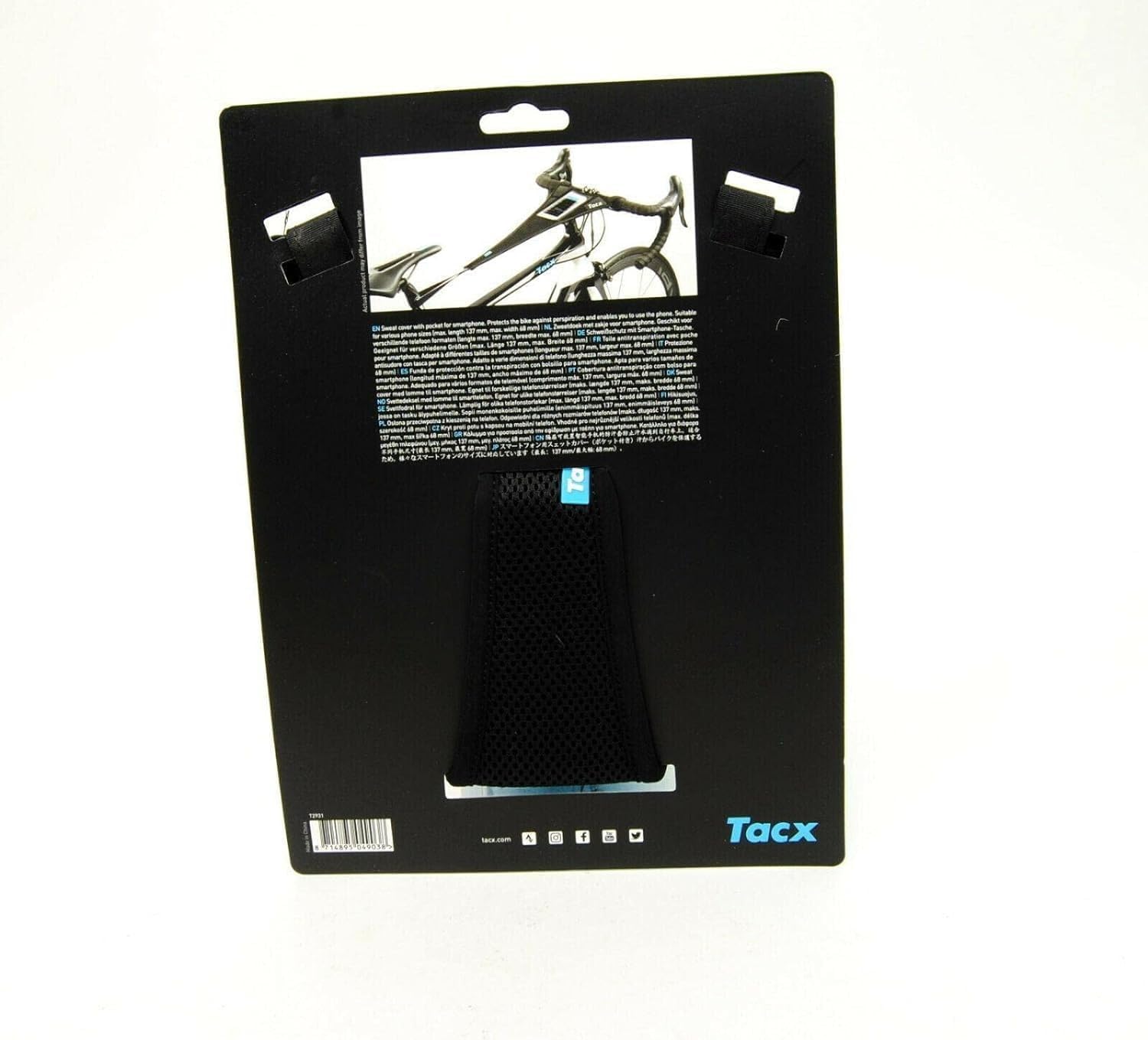 Tacx Smartphone Sweat Cover - Waterproof & Anti-Slip Phone Protector for Indoor Cycling, Spin Class & Home Workouts