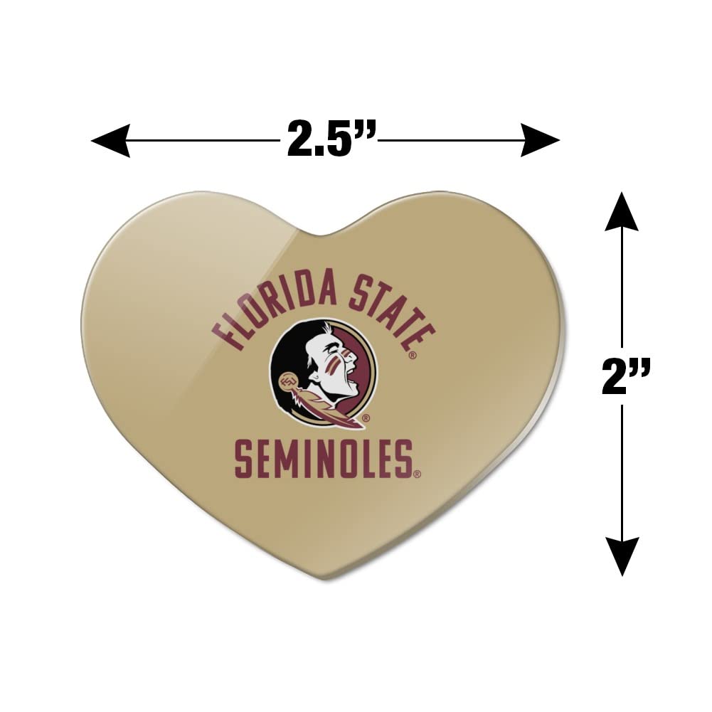 Florida State Seminoles Heart Acrylic Fridge Magnet - College Football Fan Gift, Team Spirit Decor for Home, Office & Dorm Room