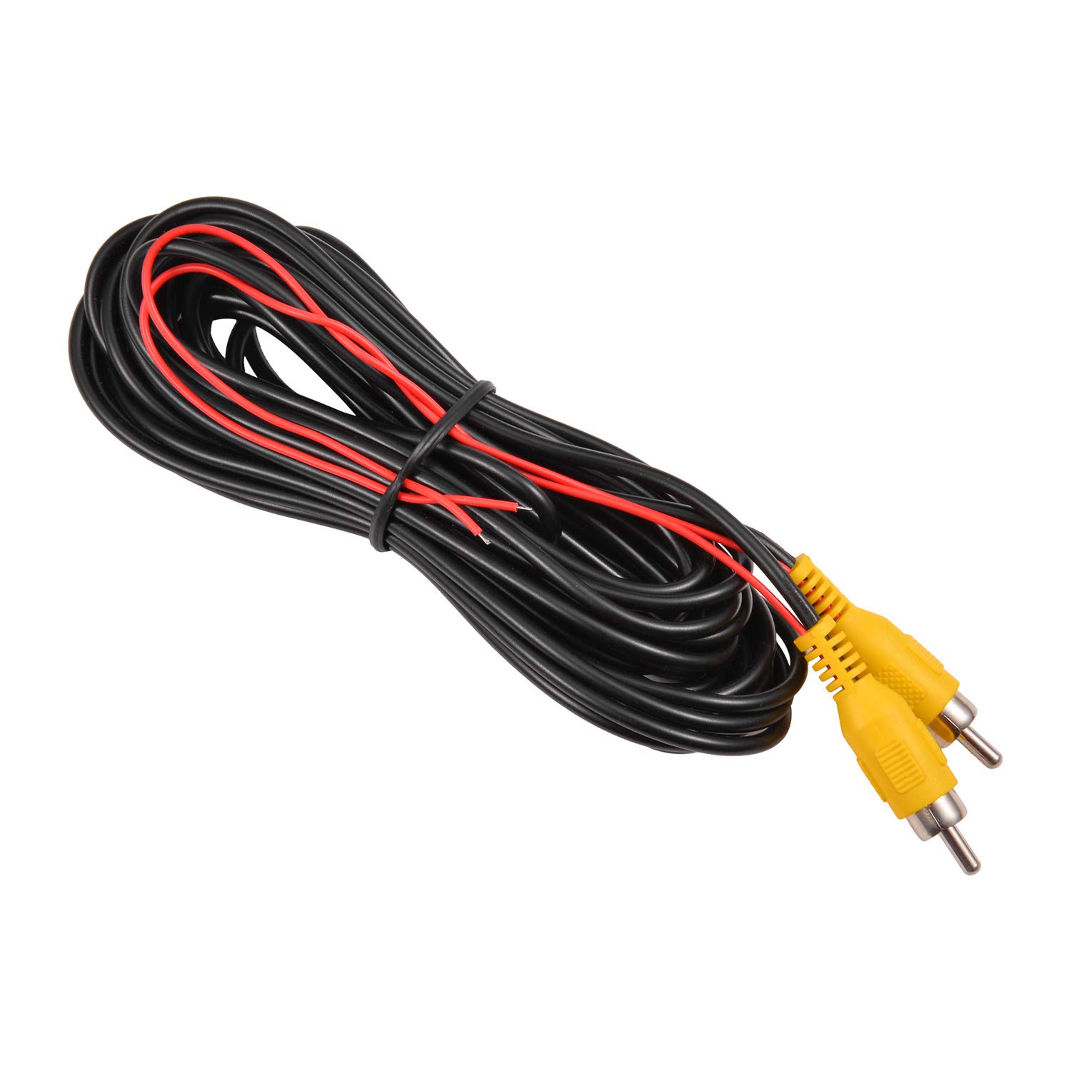 DALLUX Backup Camera RCA Video Cable - 33FT/10M Car Reverse Rear View Parking Camera Cable with DC Power Adapter & RCA Connector - Perfect for Truck, SUV, RV Parking Assistance & Safety Monitoring