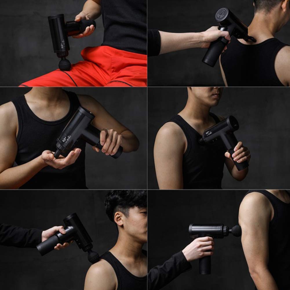 DT Flex Handheld Percussion Massage Gun - Deep Tissue Muscle Massager for Pain Relief & Recovery - 6-Speed Quiet Vibration Therapy - Rechargeable Portable Massager for Athletes, Gym Workouts & Home Use