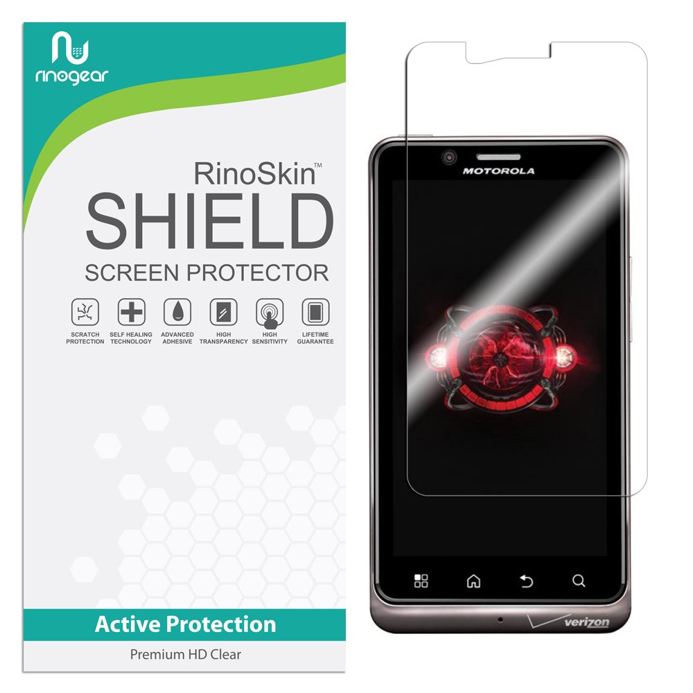 RinoGear Motorola Droid Bionic Screen Protector - Case Friendly, Flexible TPU Film with Full Coverage - Perfect for Everyday Use, Travel & Outdoor Protection