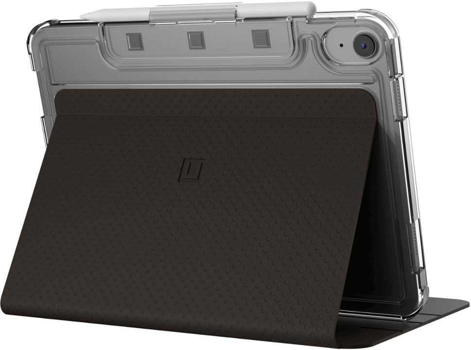 UAG Lucent Case for iPad 10th Generation (2022) - Slim Protective Cover with Anti-Scratch Clear Back & Raised Bezels | Perfect for Work, School & Travel | Black