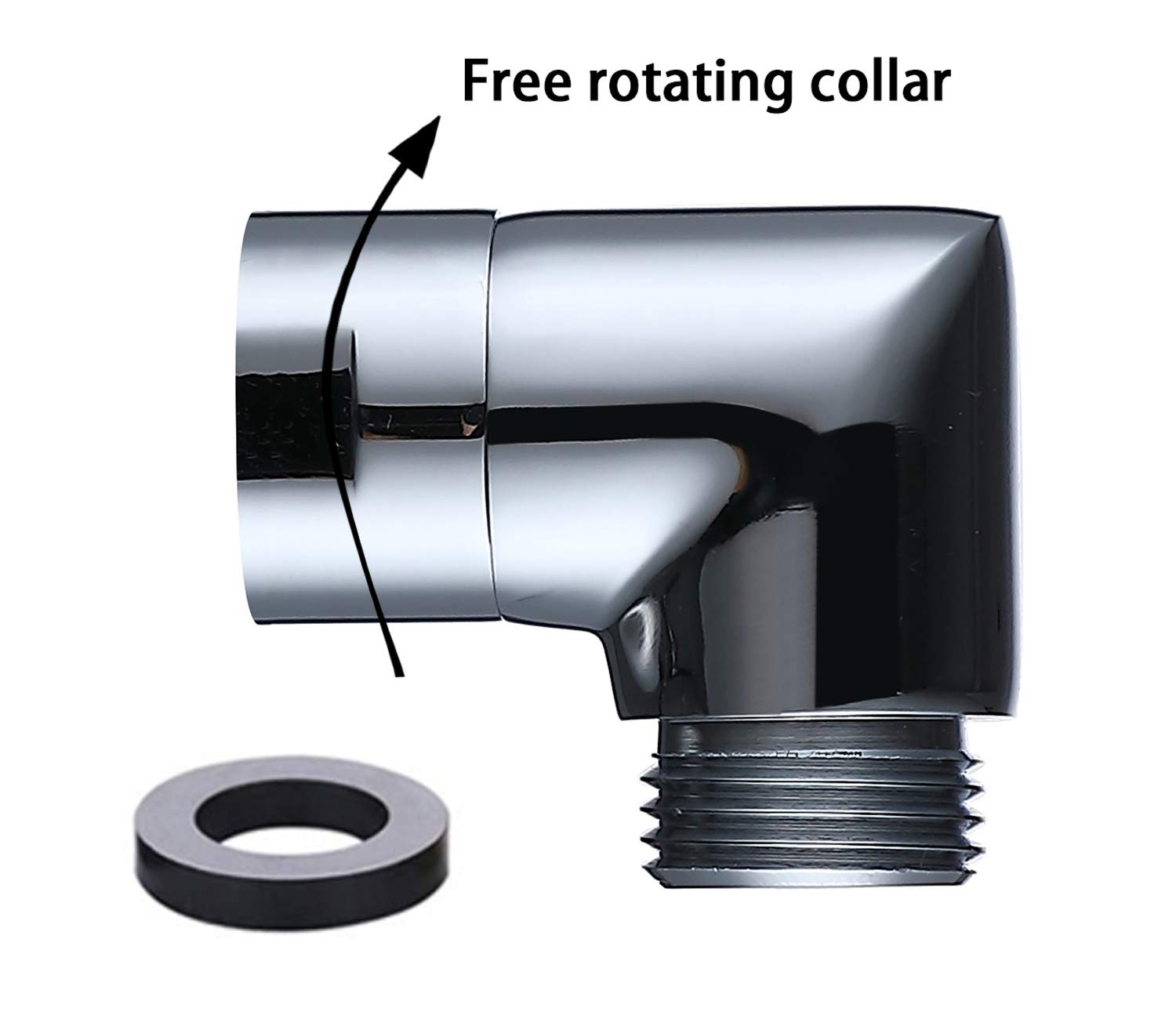 90 Degree Shower Head Elbow Adapter - Adjustable Shower Arm Extension for Bathroom Faucet - Perfect for Tight Spaces & Custom Shower Installations