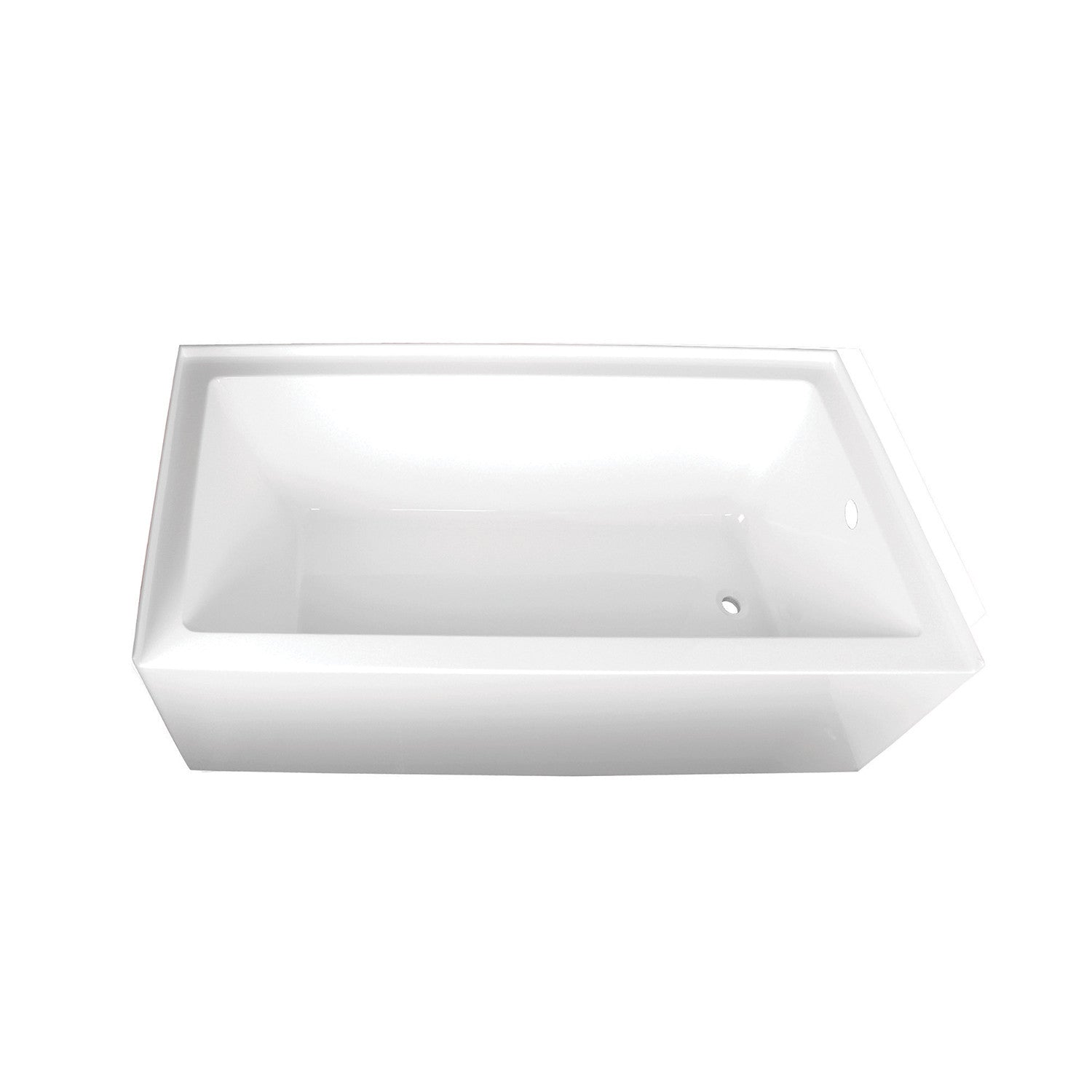 Aqua Eden VTAP603622R 60-Inch Acrylic Rectangular 3-Wall Alcove Bathtub - Right Hand Drain, Glossy White - Perfect for Modern Bathroom Renovations & Spa-Like Relaxation