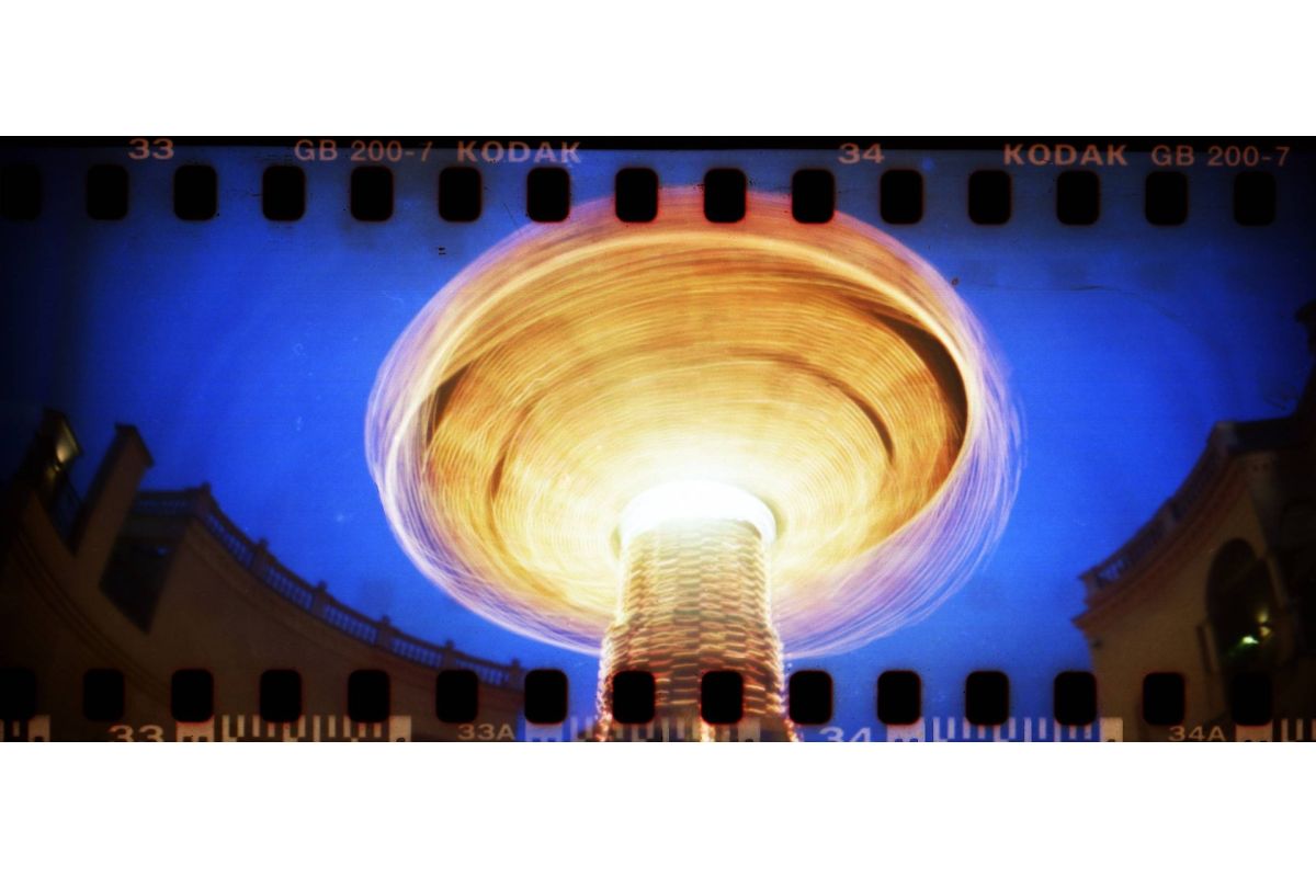 Lomography Sprocket Rocket 35mm Panoramic Film Camera - Baja Blue - Perfect for Travel, Street Photography & Creative Shots