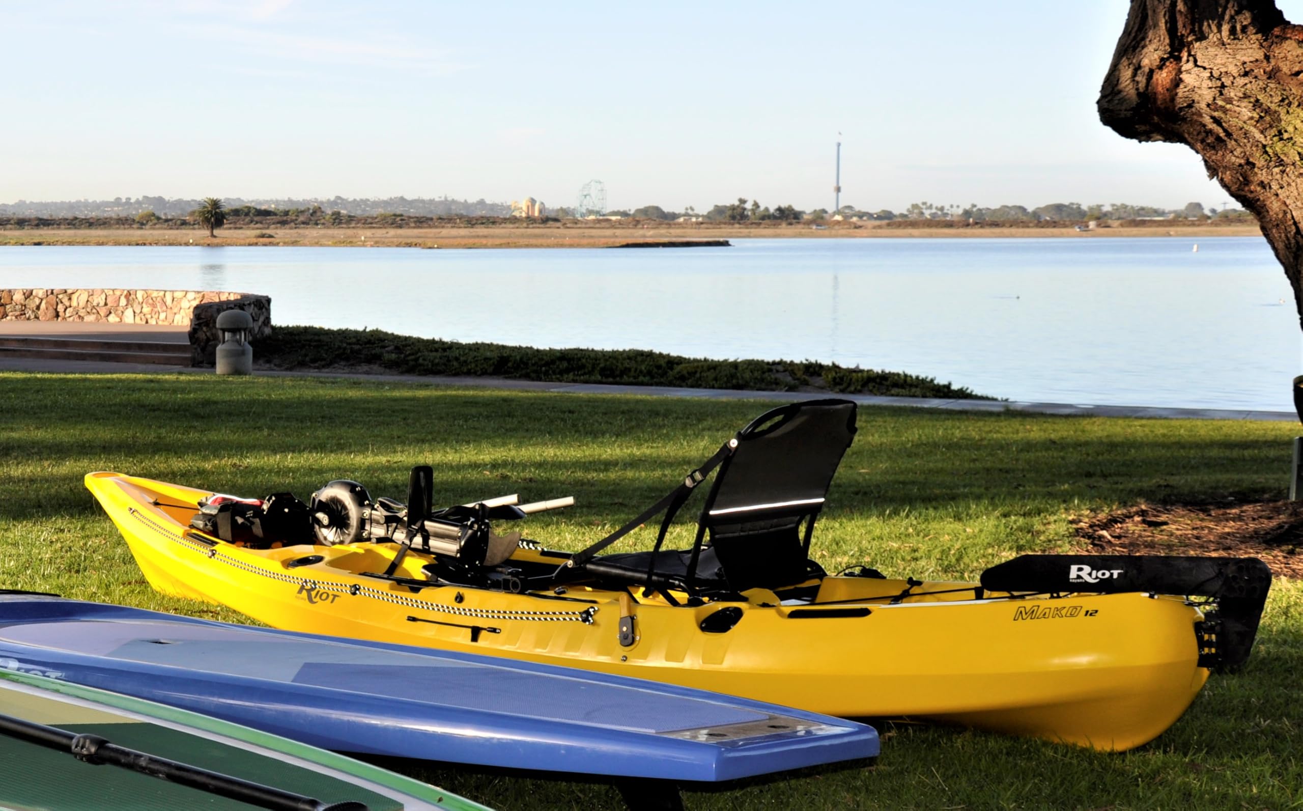 Mako 12 Pedal Drive Fishing Kayak – Lightweight & Stable Kayak with Adjustable Seat, 4 Rod Holders, Large Storage | Impulse Pedal System & Rudder Control for Lakes, Rivers & Coastal Fishing