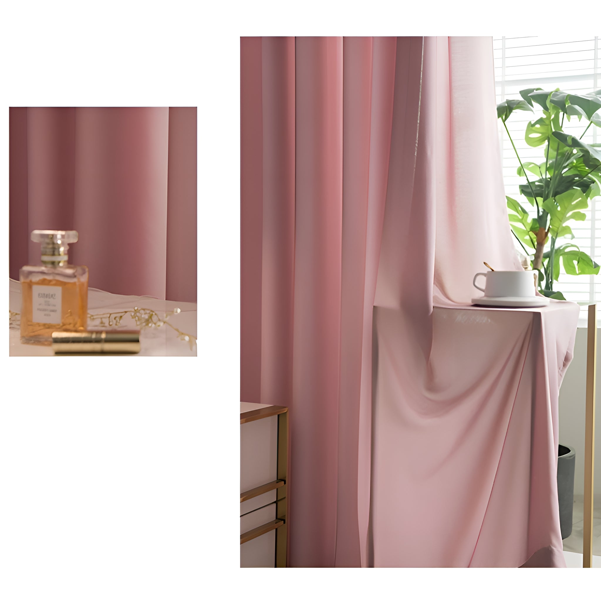 Marissa Solid Color Sheer Grommet Curtains - Lightweight Airy Window Drapes for Living Room, Bedroom & Office - Custom Size Available