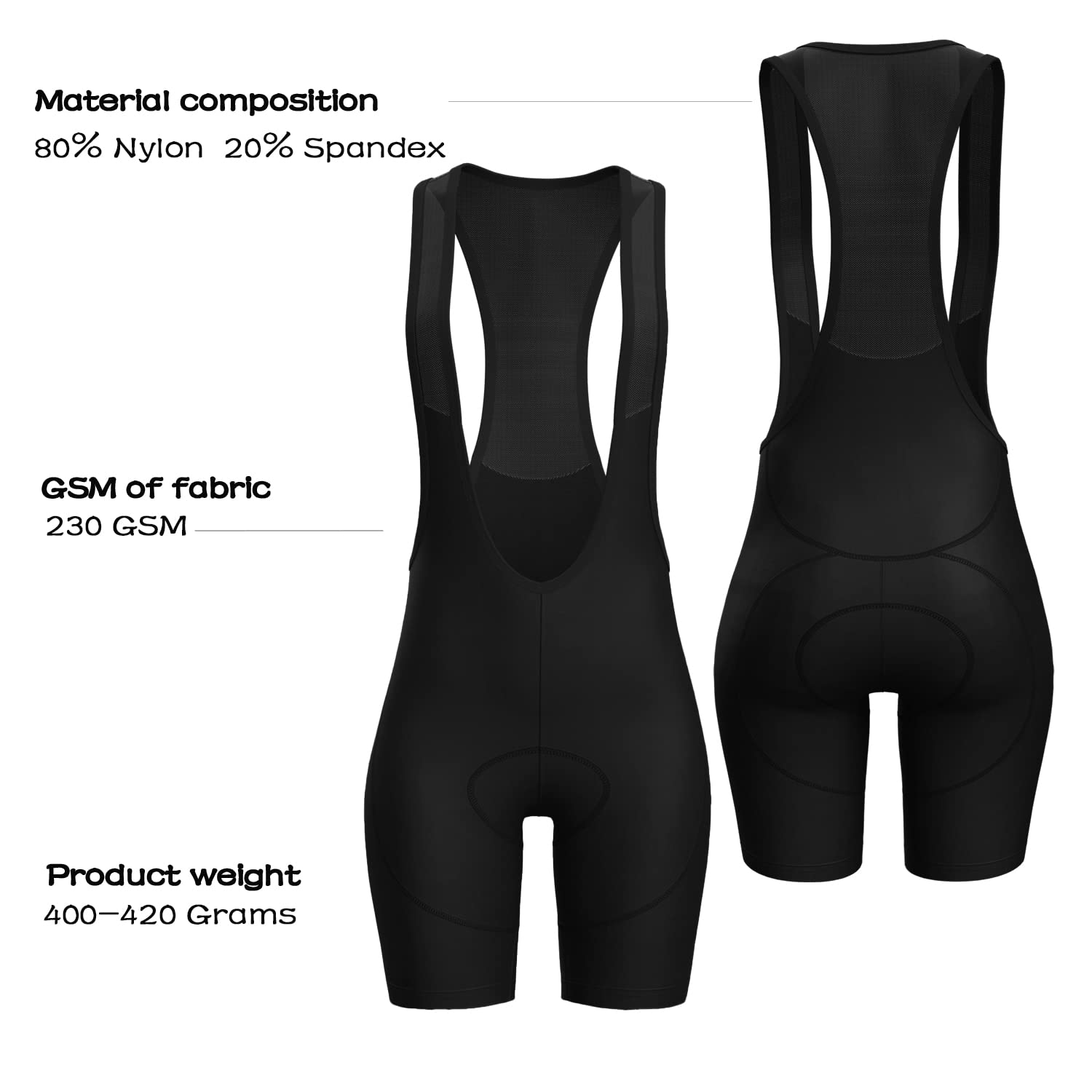 Women's Cycling Bib Shorts with 4D Padded Chamois - Breathable Bike Shorts with Mesh Pockets for Road & Mountain Biking | Comfortable Bicycle Pants for Long Distance Rides & Training