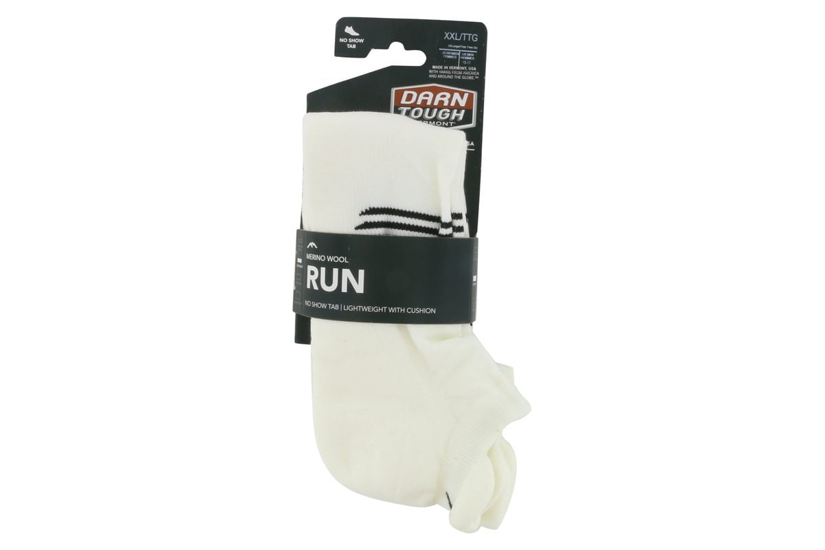 Darn Tough New Element No Show Socks for Women & Men - Moisture Wicking, Cushioned, Odor Resistant White Athletic Socks - Perfect for Running, Hiking & Everyday Wear