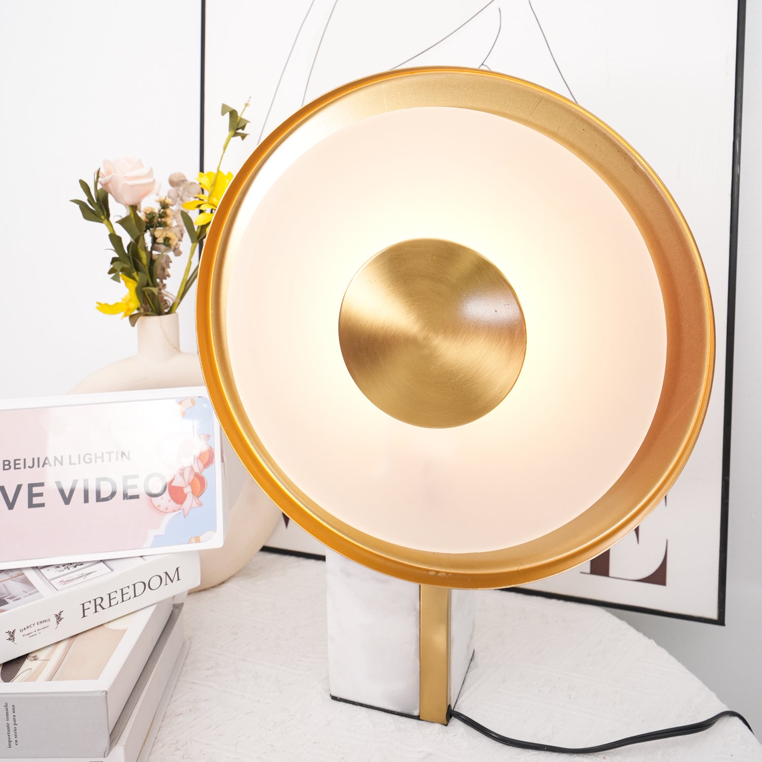 Roche Bobois Modern Table Lamp - Elegant LED Desk Light for Living Room, Bedroom & Office - Stylish Home Decor & Reading Light