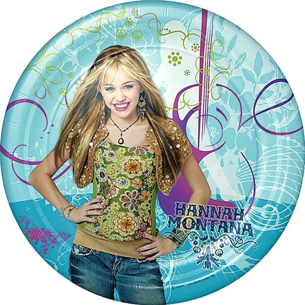 Hannah Montana Themed Dinner Plates - 6 Pack Kids Party Supplies for Birthday Celebrations, Themed Events, and Disney Fan Gatherings