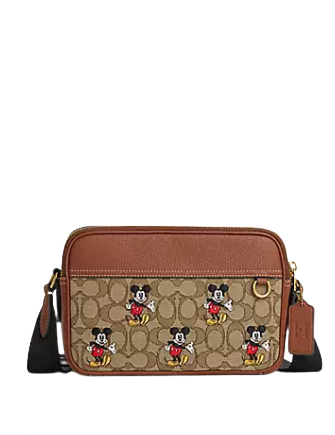 Coach Disney X Coach Graham Crossbody Bag - Signature Jacquard with Mickey Mouse Print | Stylish & Trendy Women's Handbag for Casual Outings, Travel & Disney Theme Events