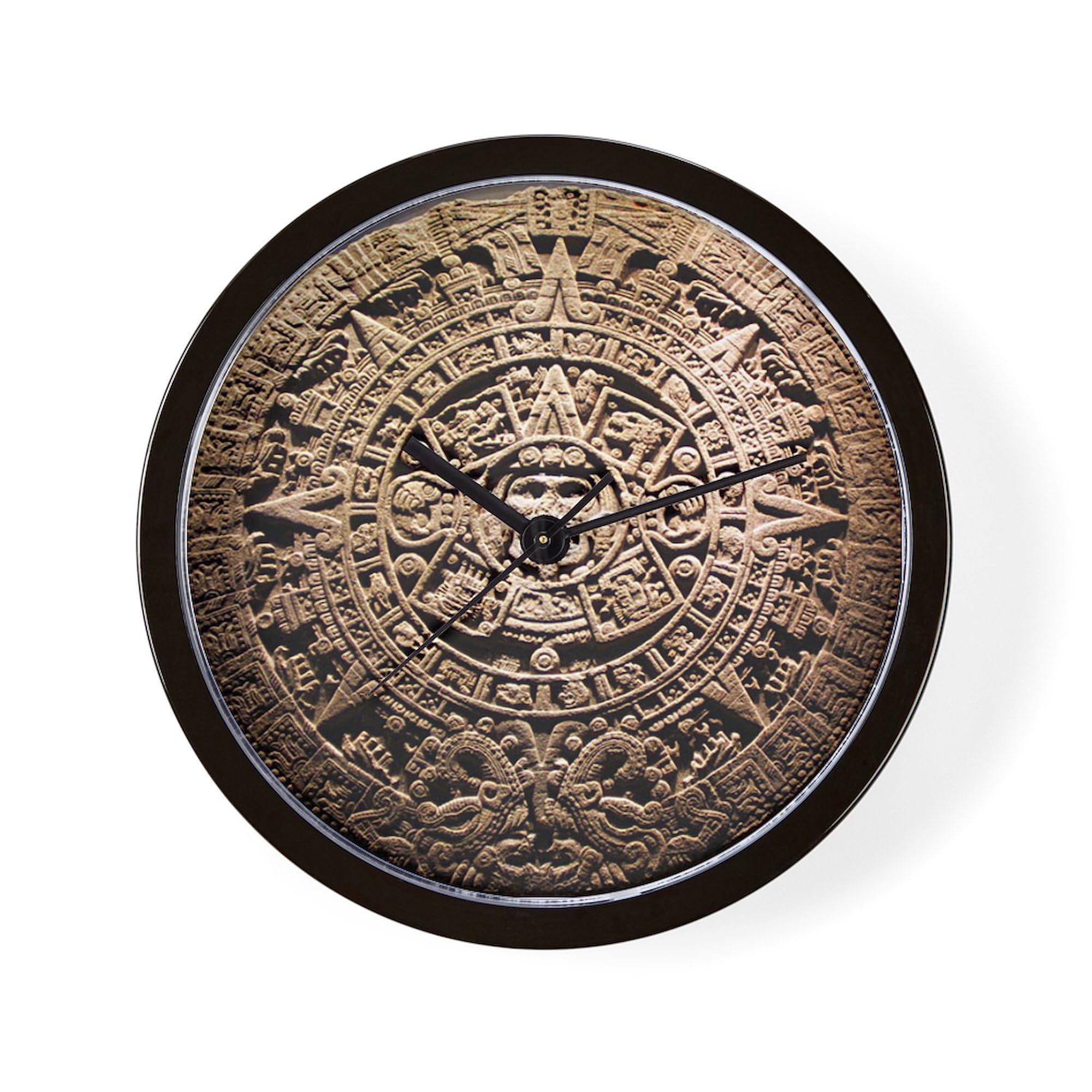 Mayan Calendar 10 Inch Wall Clock - Unique Home Decor for Living Room, Kitchen, Office | Perfect Gift for History Lovers & Ancient Civilization Enthusiasts