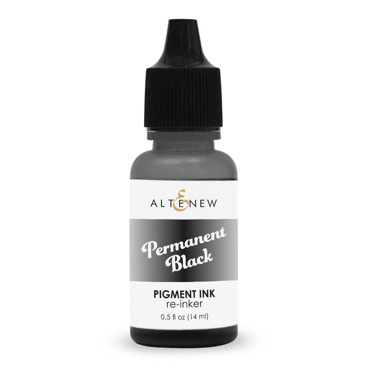 Permanent Black Pigment Ink Reinker - High-Quality Refill Ink for Stamps, Scrapbooking & DIY Crafts - Perfect for Card Making, Journaling, and Art Projects
