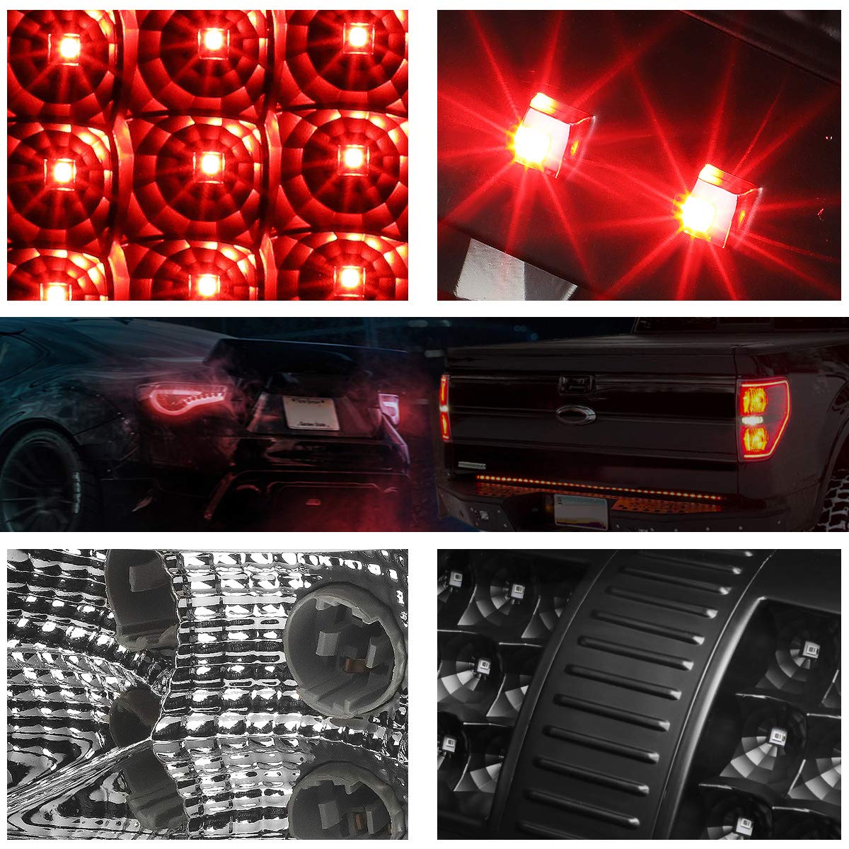 PM PERFORMOTOR Full LED Tail Lights Brake Lamps Assembly - Compatible with 2007-2014 GMC Sierra (Black Housing/Clear Lens) - Upgrade Your Truck's Style & Safety for Night Driving & Off-Road Adventures