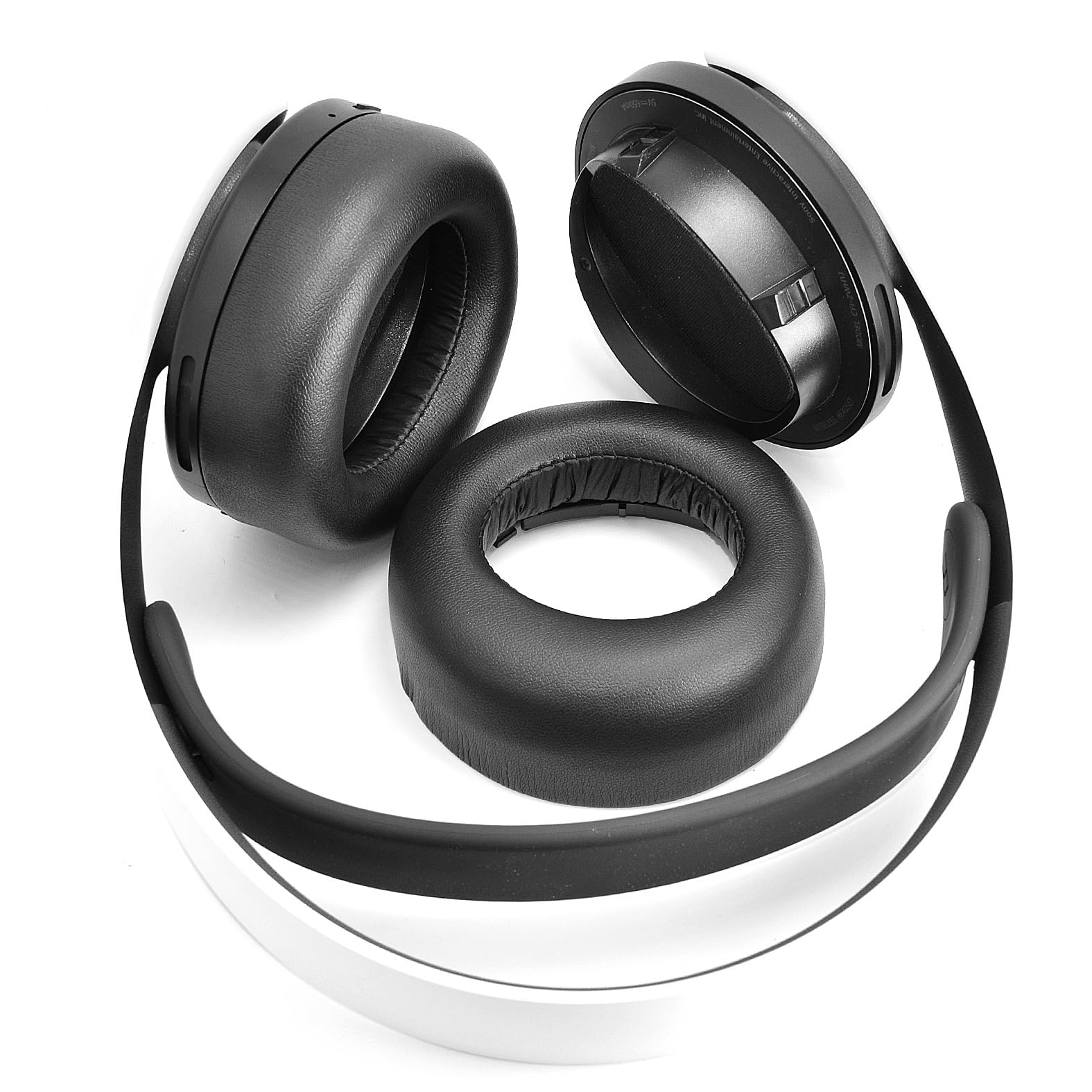 Replacement Earpads for Sony PS5 Pulse 3D Wireless Headphones - Soft Protein Leather & High-Density Foam Cushions (Black) - Comfortable Gaming Headset Accessories for Long Play Sessions