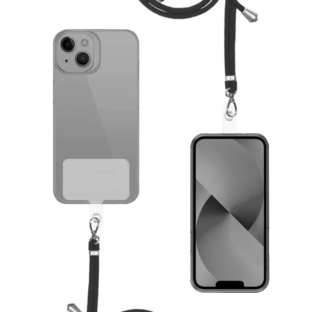 Universal Phone Lanyard Set - 5 Adjustable Nylon Neck Straps with Card Holders for Smartphones - Work & Travel Use