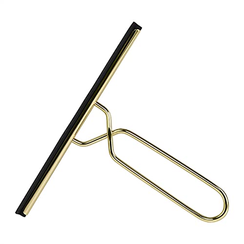 Stainless Steel Shower Squeegee & Window Scraper - Rustproof Bathroom & Glass Cleaner with Silicone Blade for Shower Doors, Mirrors, Tiles (Home Cleaning Tools)