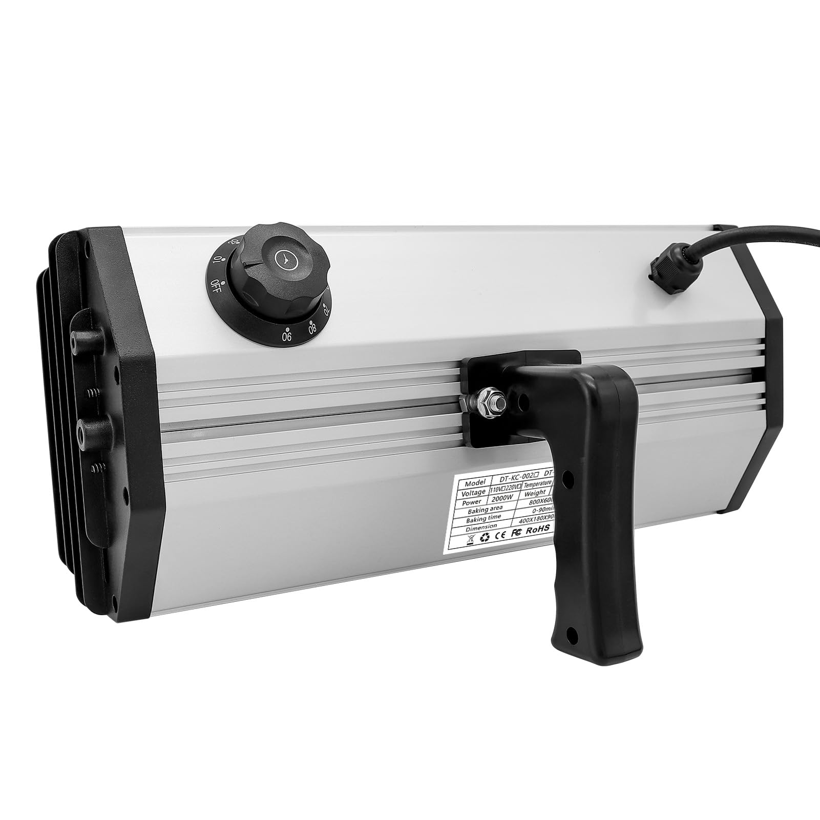 2000W DATOUBOSS Shortwave Infrared Paint Curing Lamp - Fast Drying Car Body Repair System with Bracket (110V) | Ideal for Automotive Paint Shops, DIY Car Repairs & Professional Bodywork