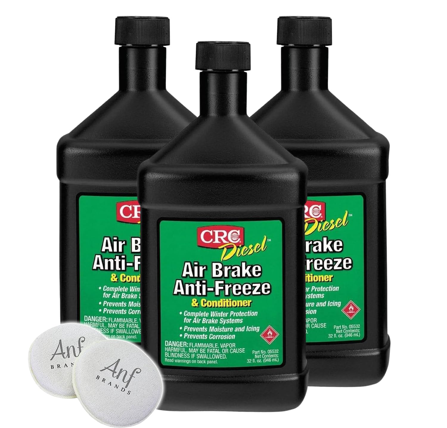 (3 Pack) Air Brake Anti Freeze and Conditioner 05532 - Heavy Duty Winter Protection for Truck & Trailer Brake Systems - Prevents Freezing & Corrosion in Cold Weather