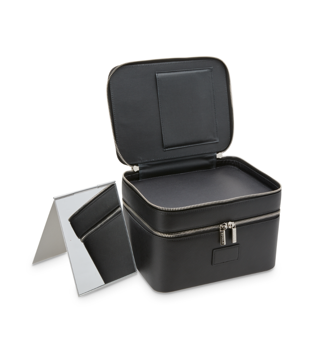 Duo Vanity Case - Travel Makeup Organizer with Mirror, Perfect for Women's Cosmetic Storage & On-the-Go Beauty Essentials | Ideal for Home, Office & Vacation Use
