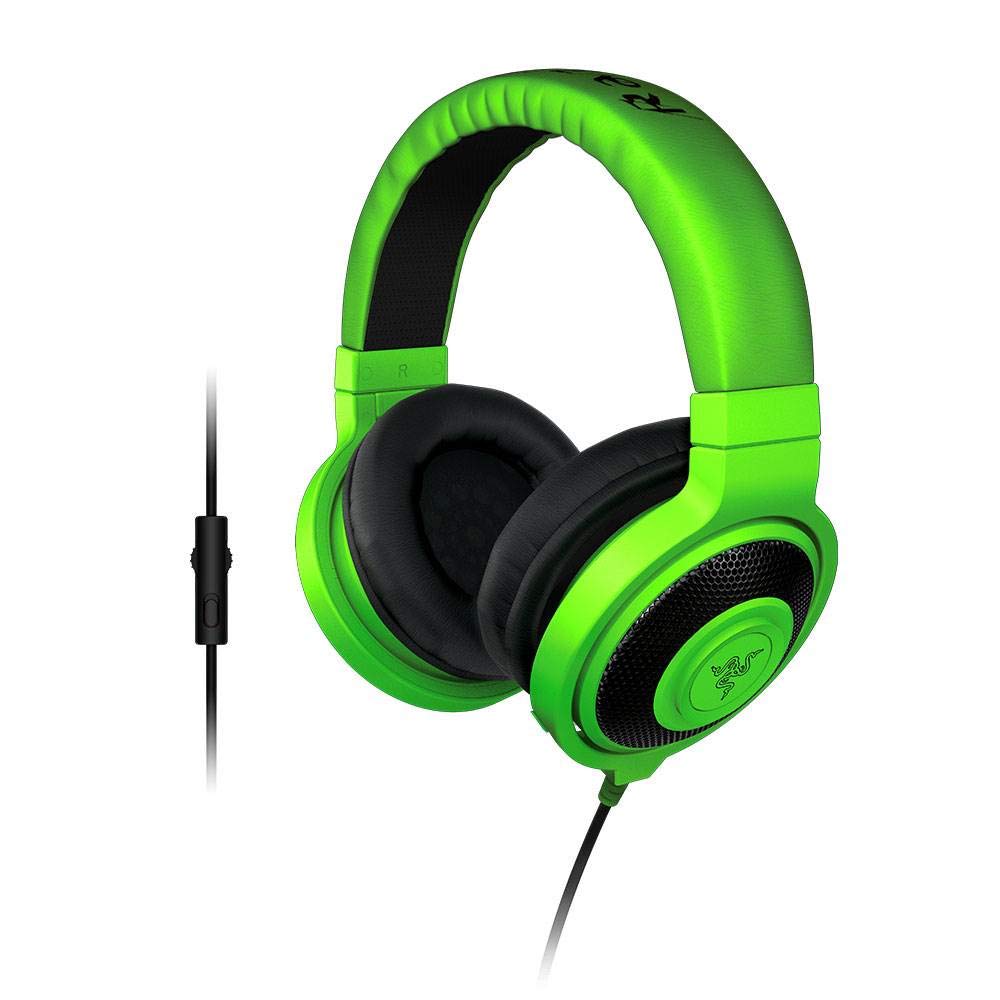 Razer Kraken Pro Analog Gaming Headset for PC, Xbox One, PS4 - Lightweight & Comfortable Over-Ear Headphones with Noise Isolation - Perfect for Gaming, Streaming & Online Classes (Green)