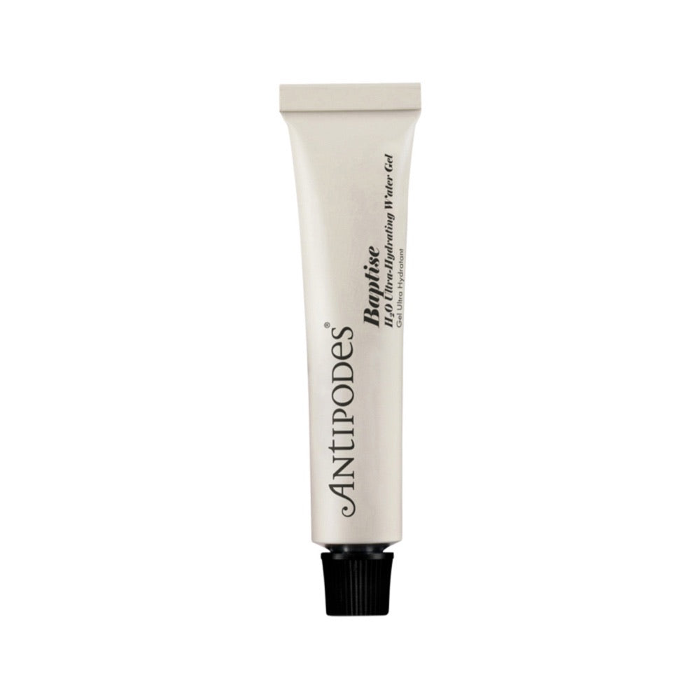 Antipodes Baptise H2O Ultra Hydrating Water Gel 15ml - Lightweight Face Moisturizer for Dry & Sensitive Skin | Perfect for Daily Skincare Routine & Travel