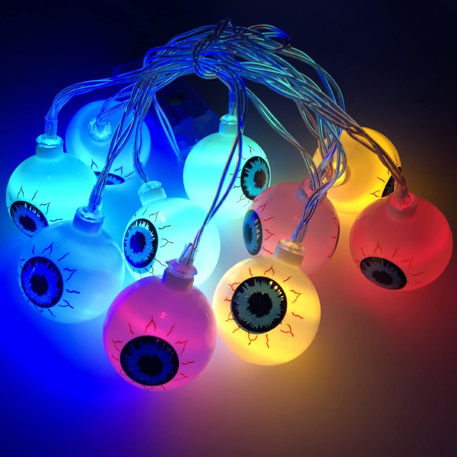 Halloween String Lights - Spooky Ghost LED Lights for Outdoor & Indoor Decor | Perfect for Halloween Party, Yard, Garden, Porch, and Home Decoration