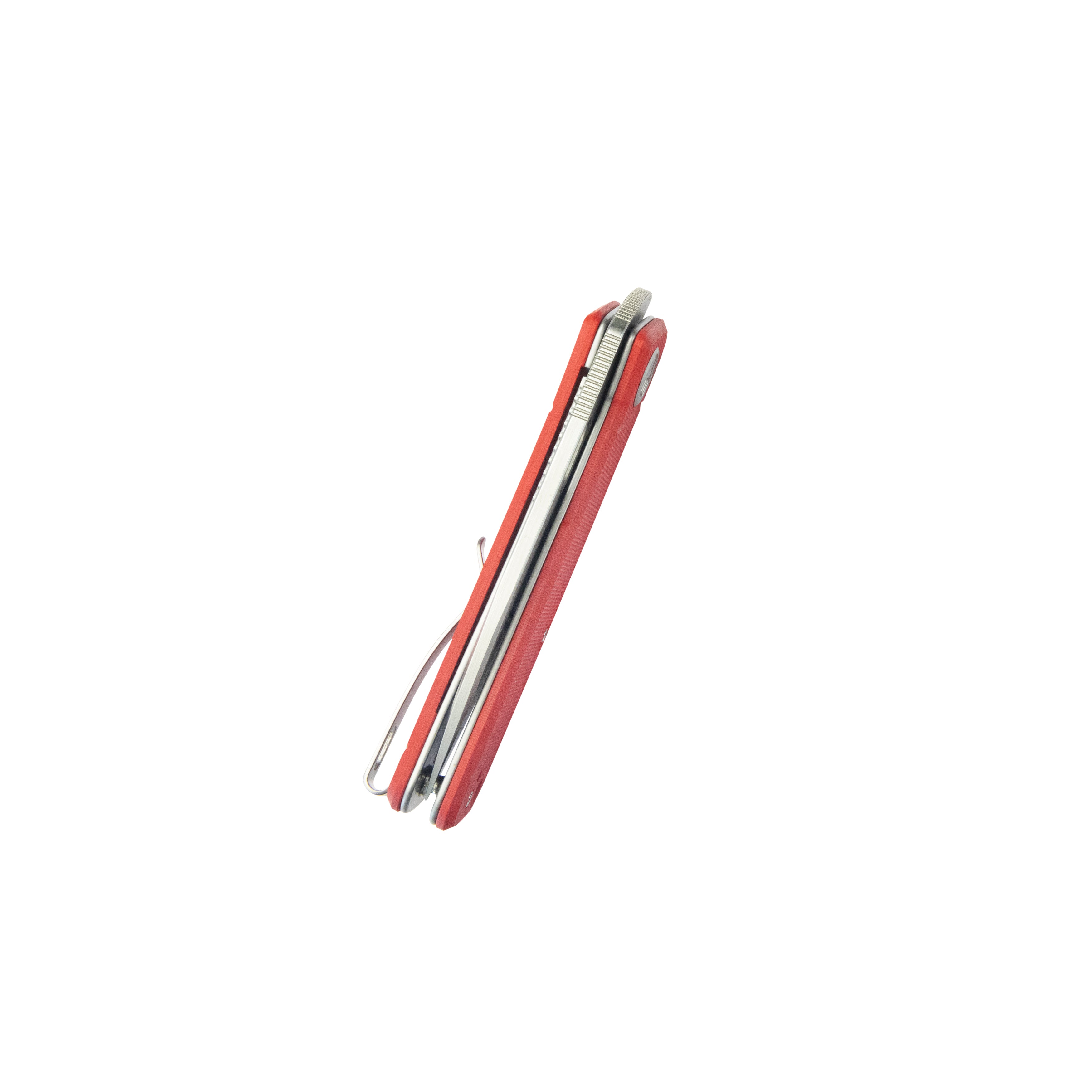 Kubey Hyde Liner Lock Folding Knife - Red G10 Handle, 2.95