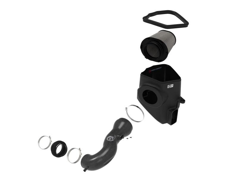 aFe 19-21 GM Trucks 5.3L/6.2L Track Series Carbon Fiber Cold Air Intake System with Pro Dry S Filters - Performance Upgrade for Silverado & Sierra - Off-Road & Street Racing Use