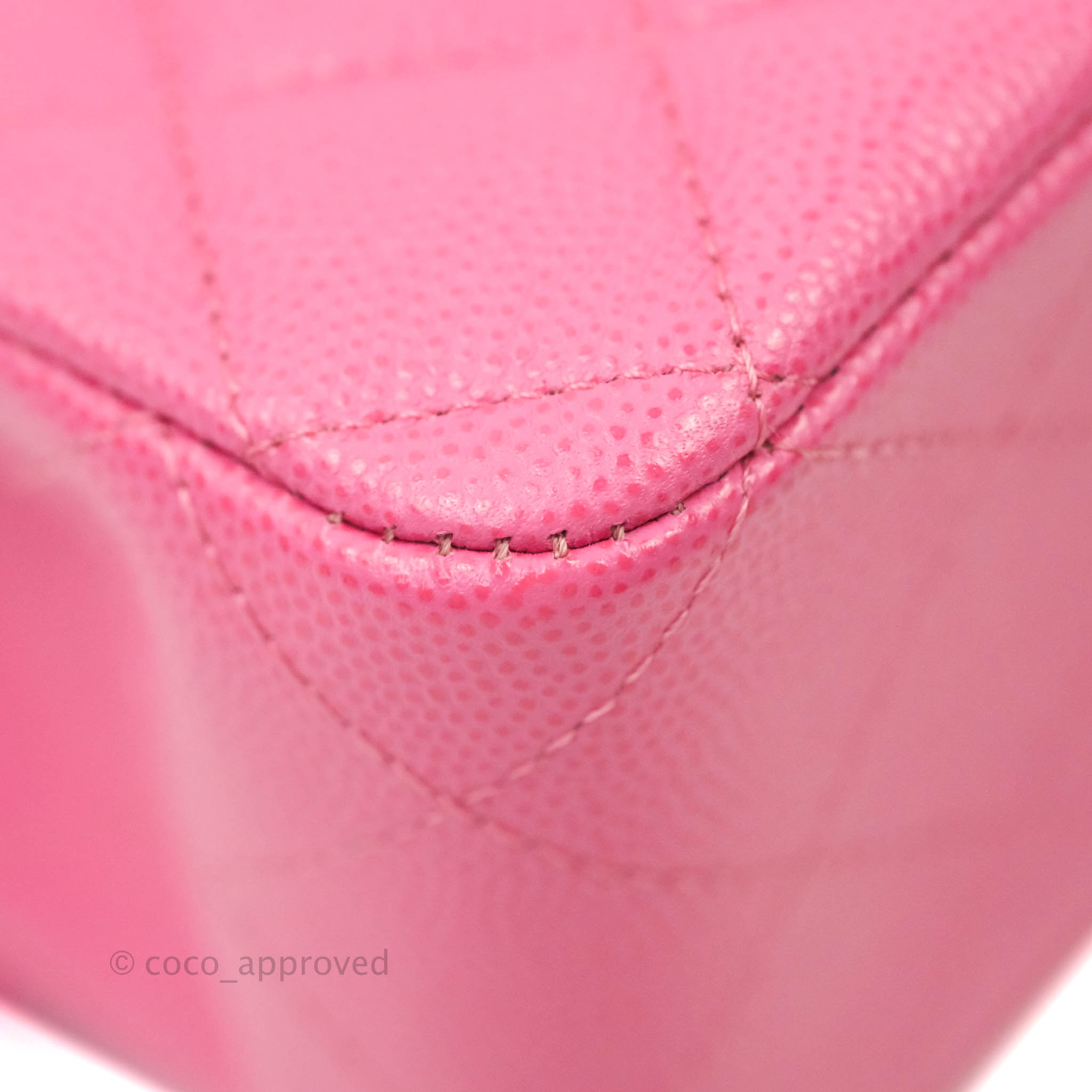 Chanel Classic Medium Double Flap Bag in Pink Caviar Leather with Gold Hardware - Perfect for Date Night & Special Occasions