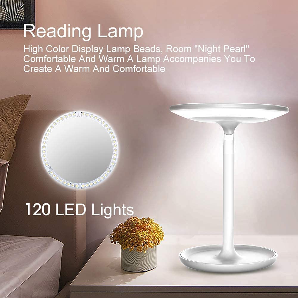 LED Makeup Mirror with Lights & 10X Magnification - Adjustable Brightness Touch Control Vanity Mirror with Stand & USB Charging - Perfect for Home, Bathroom, Dressing Room & Travel