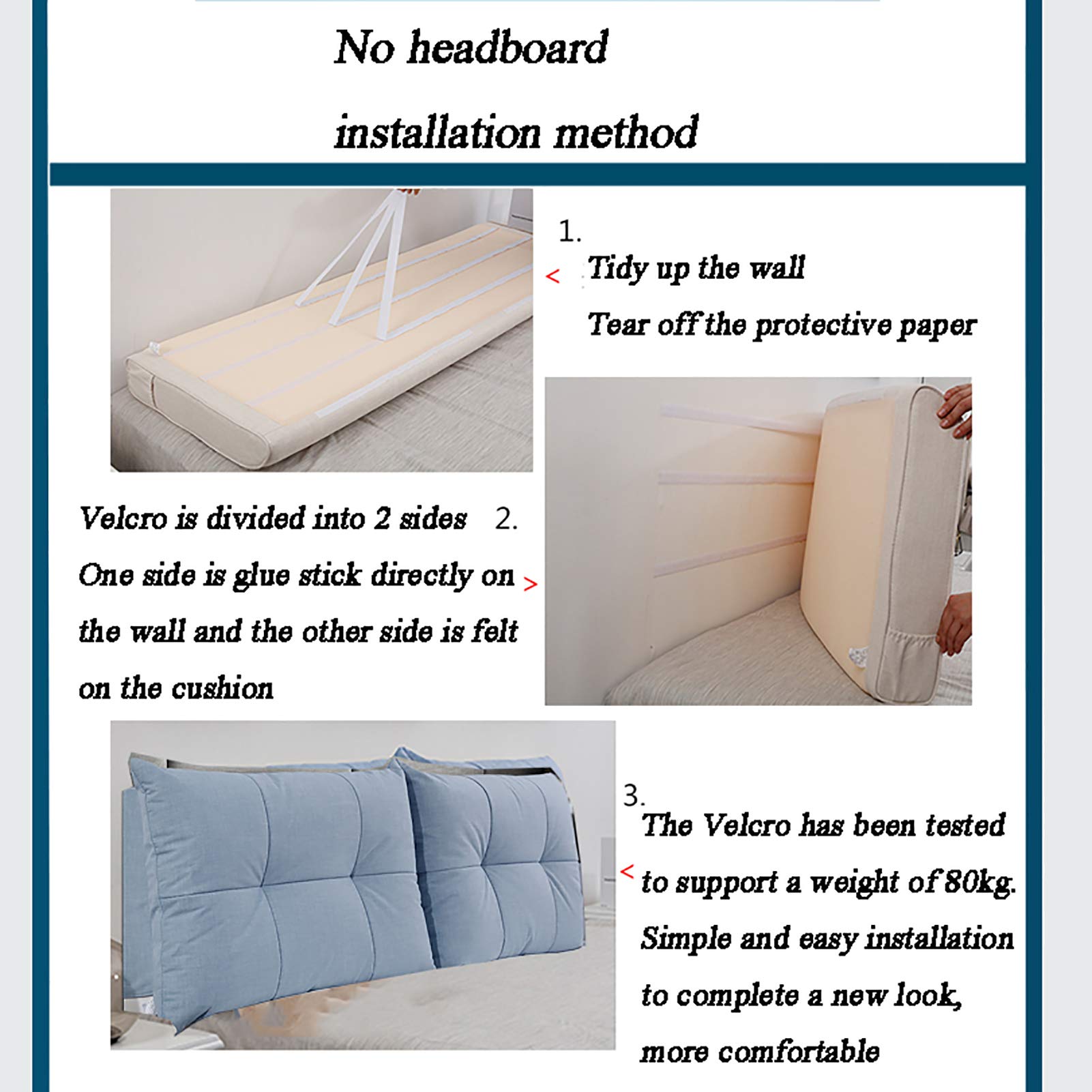 SYTH Headboard Wedge Pillow - Triangular Bed Backrest Cushion for Daybeds & Headboards | Perfect for Reading, Watching TV, and Relaxing in Bed