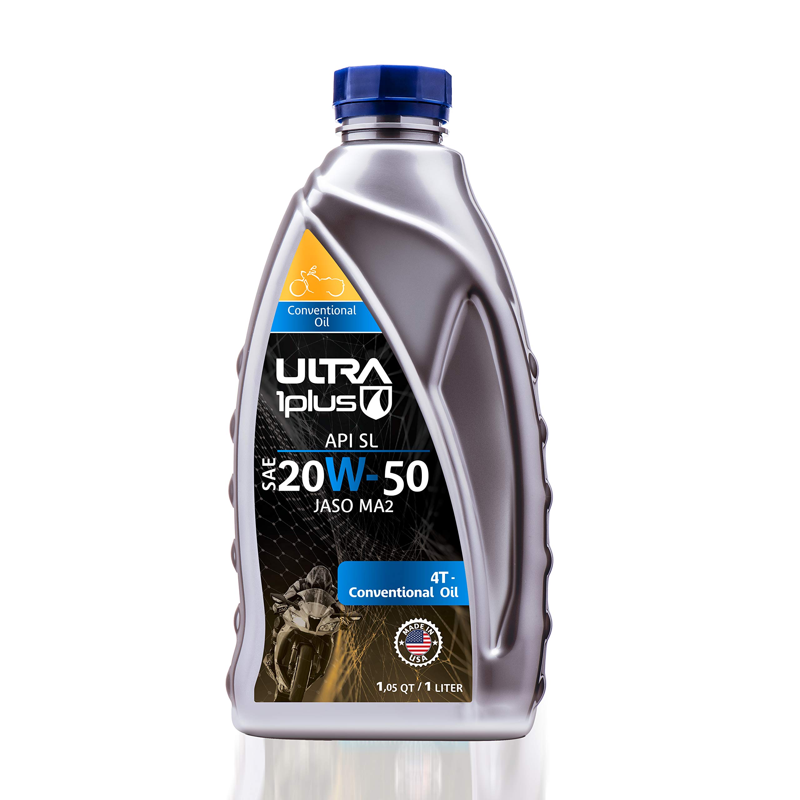 4T 20W-50 Conventional Motorcycle Oil API SL JASO MA2 - 12 Quart Pack for High-Performance Motorcycles - Ideal for Cruisers, Touring Bikes & Off-Road Use