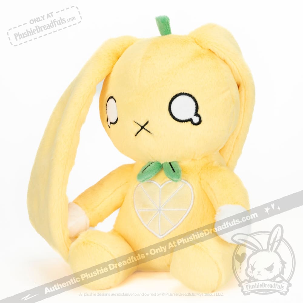 Plushie Dreadfuls Lemon Rabbit Stuffed Animal Toy - Soft Cute Bunny Plush for Kids, Gift, and Home Decor