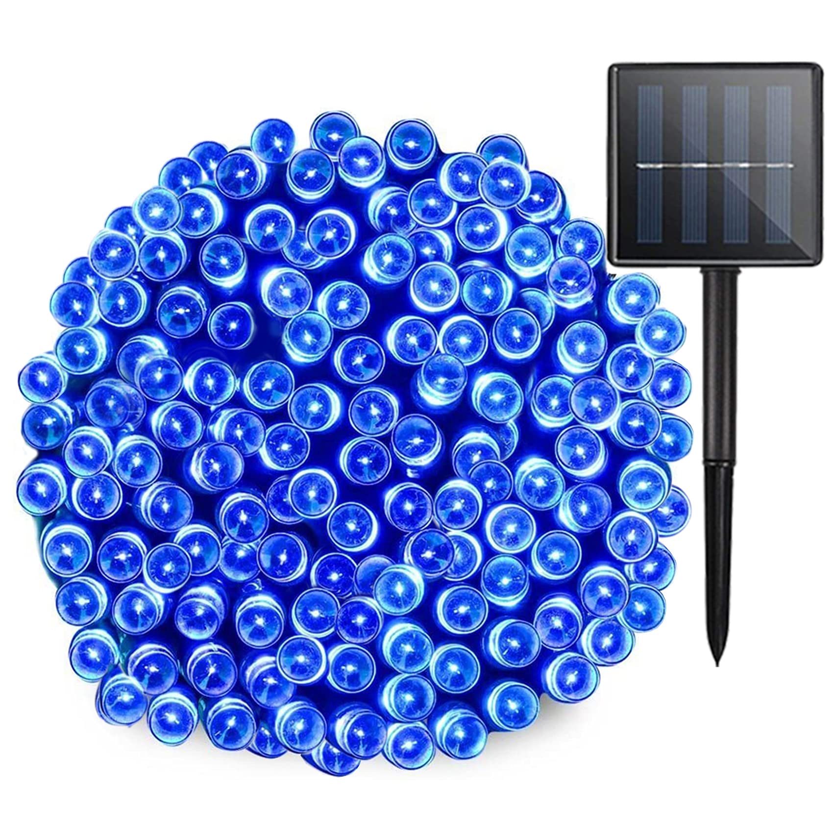 200 LED Solar Christmas Blue String Lights - 72ft Waterproof Outdoor Fairy Lights with 8 Modes for Garden, Patio, Fence | Perfect for Holiday Decor, Parties, Balcony & Christmas Tree Lighting
