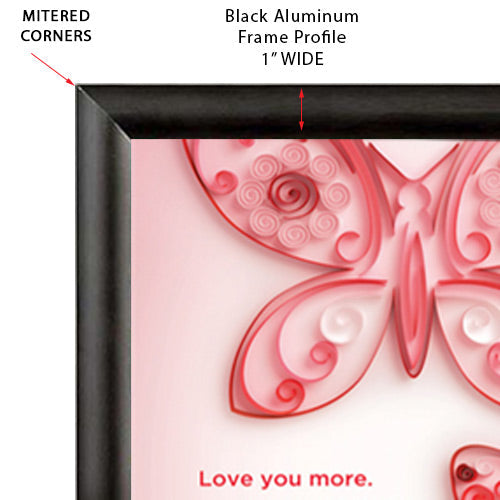 20x30 Snap Frame Poster Sign Frames - 1 Inch Wide Black Aluminum Frame with Mitered Corners - Perfect for Retail Displays, Restaurants, and Office Signage