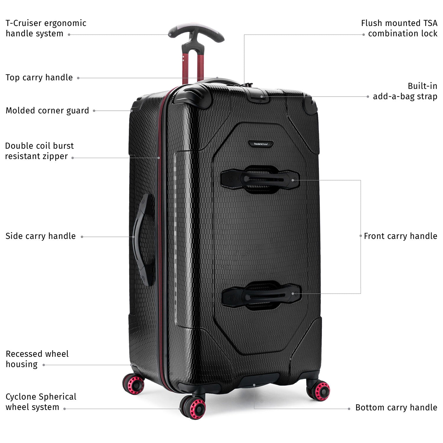 MaxPorter II Trunk - Durable Expandable Travel Luggage for Men & Women, Carry-On Suitcase with Spinner Wheels, TSA Lock - Perfect for Business Trips, Vacations & Air Travel