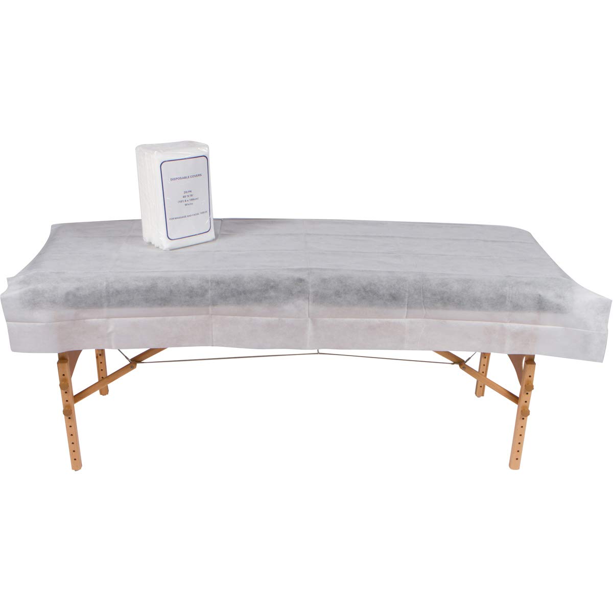 Disposable Non-Woven Medical Grade Bed Sheets - 20 Pack White Spa Sheets for Massage Tables, Exam Tables & Facial Beds | Hygienic, Soft & Absorbent for Professional Clinics, Spas & Home Use