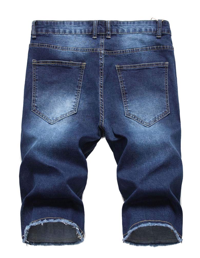 **Men's Distressed Denim Shorts - Ripped Casual Jean Shorts for Summer with Pockets | Perfect for Beach, Travel & Streetwear**
