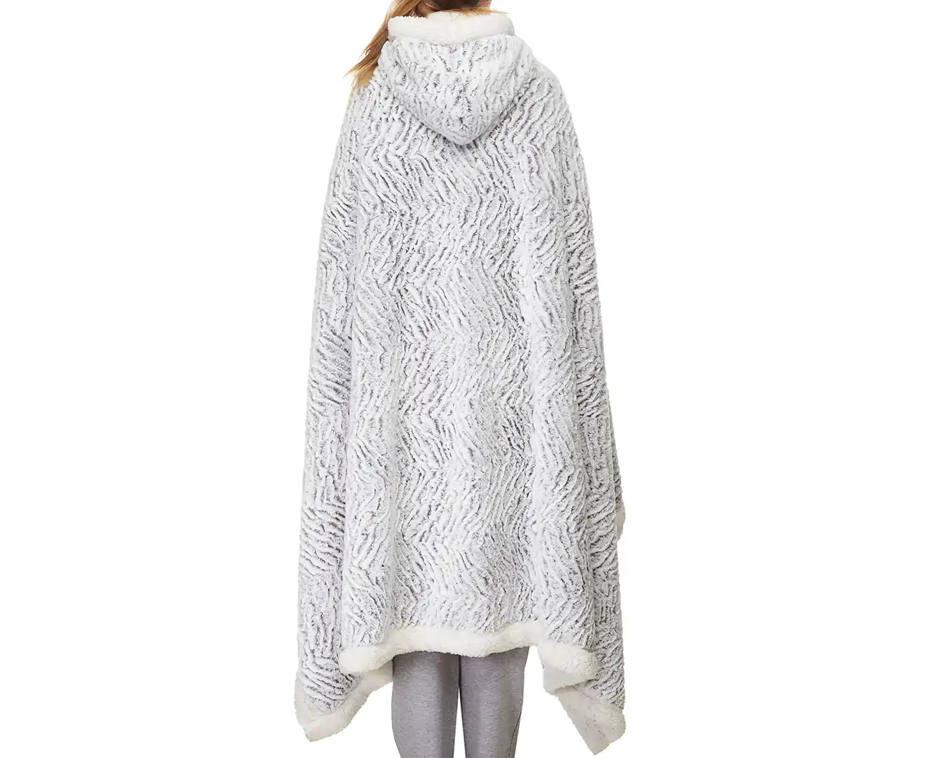 Alastair's Silver Hooded Snuggle Blanket - Ultra Soft Fleece Wearable Blanket for Adults & Teens - Perfect for Lounging, Movie Nights & Cold Weather Comfort