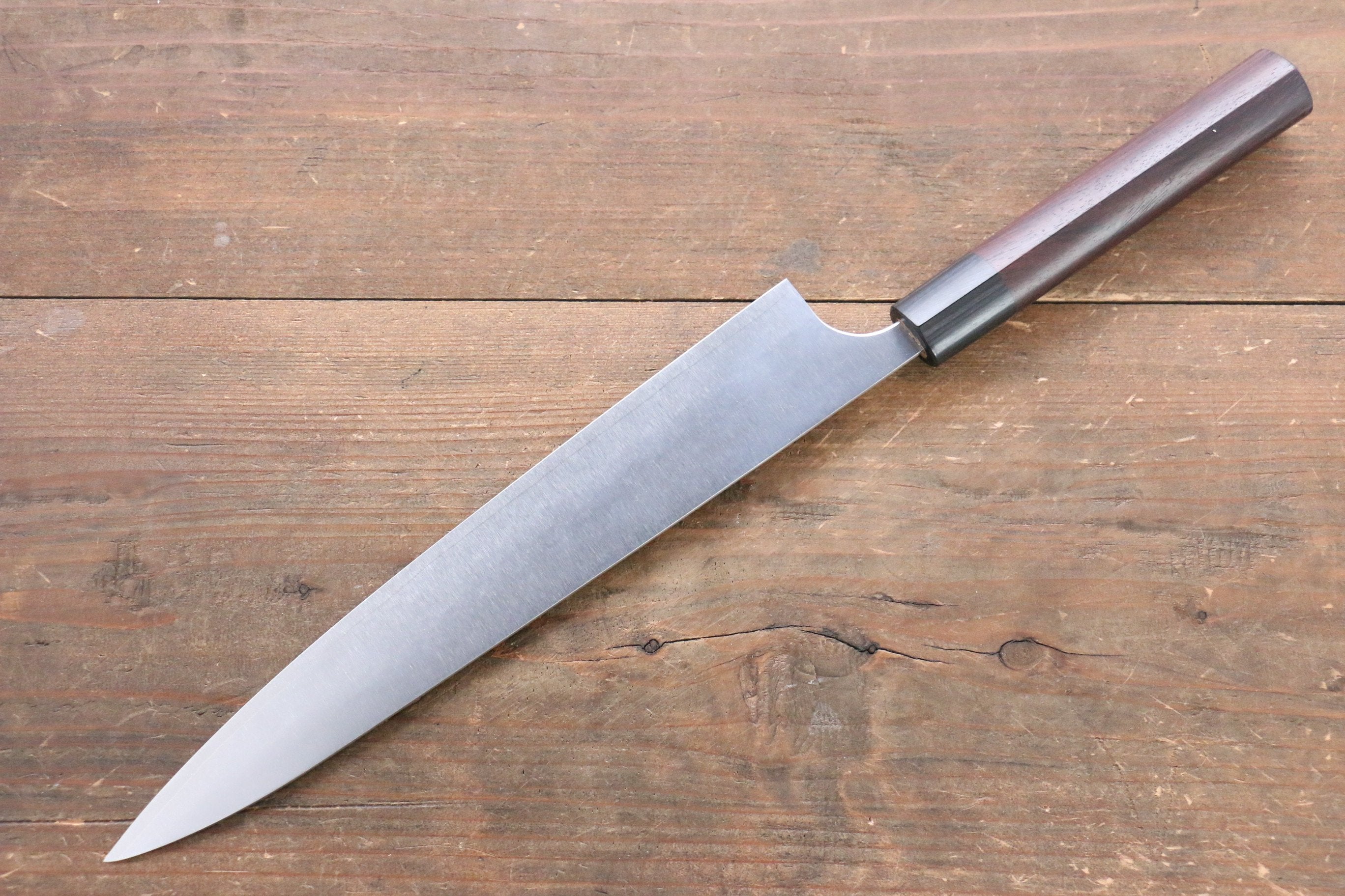 Premium Seisuke SG2 Sujihiki 240mm Japanese Knife with Exotic Shitan Handle - Perfect for Slicing Sashimi, Roasts & Delicate Meats